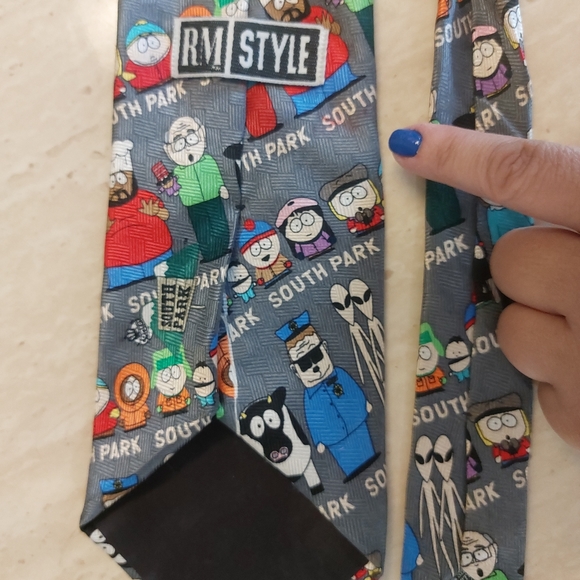 RM Style South Park Cartoon Character Novelty Print Fashion Tie Mens Workwear - Picture 7 of 11